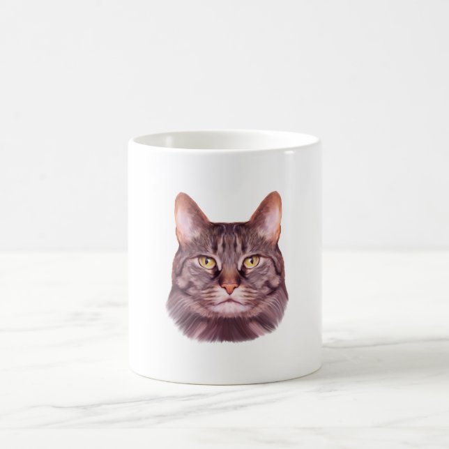Cat Foto Portrait Tasse (Mittel)