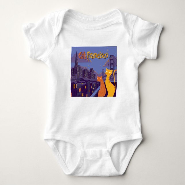 Cat Francisco Baby Strampler (Vorderseite)