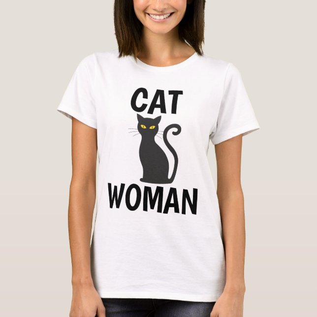 CAT FRAU Funny Cat T - Shirt (Vorderseite)