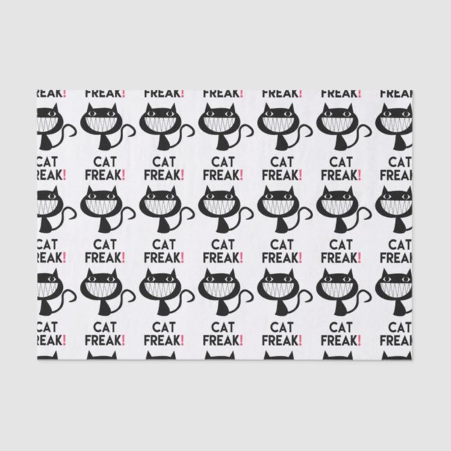 Cat Freak! Fun Tissue Paper Seidenpapier (Vorderseite)
