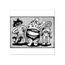 CAT-FREUNDE ERÜBEN RUBBER-BRIEFMARKE DER KLASSE