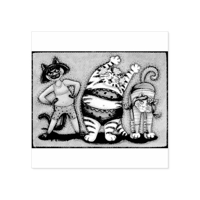 CAT-FREUNDE ERÜBEN RUBBER-BRIEFMARKE DER KLASSE GUMMISTEMPEL (Prägung)