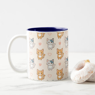 cat friends Mug Zweifarbige Tasse