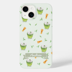 Cat Froth Matcha Green Tees Muster Case-Mate iPhone 14 Hülle