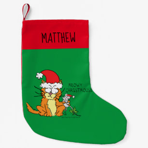 Cat Funny Christmas Cartoon Niedlich Mouse Kleiner Weihnachtsstrumpf