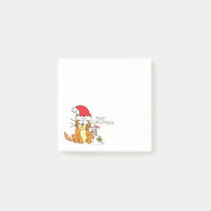Cat Funny Christmas Cartoon Niedlich Mouse Post-it Klebezettel