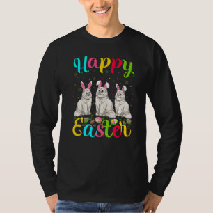 Cat Funny Easter Egg Bunny Persian Cat Happy East T-Shirt