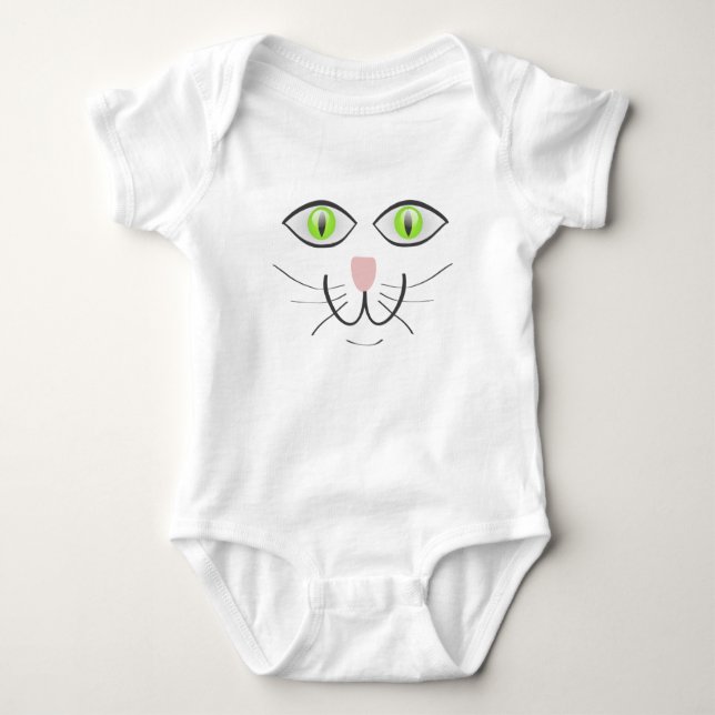 Cat Funny Face Cartoon-29034 Baby Strampler (Vorderseite)