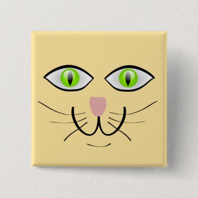 Cat Funny Face Cartoon-29034 Button (Vorderseite)