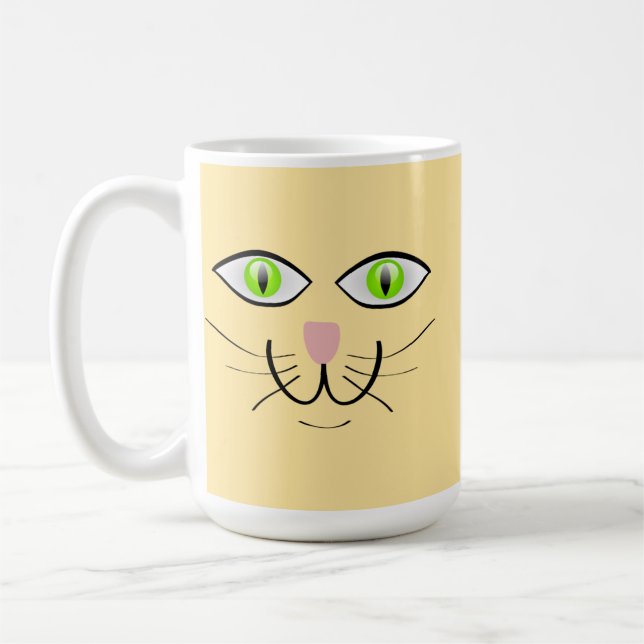 Cat Funny Face Cartoon-29034 Kaffeetasse (Links)