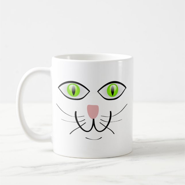 Cat Funny Face Cartoon-29034 Kaffeetasse (Links)