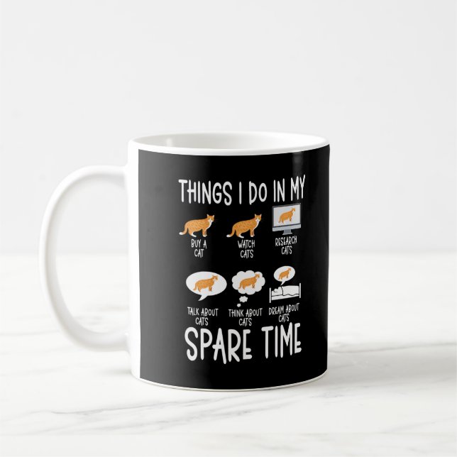 Cat Funny Lady Kitten Spaß Cat Lover Kaffeetasse (Links)