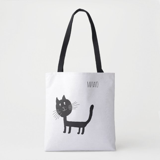Cat Funny Miawo Tote Bag (Vorderseite)