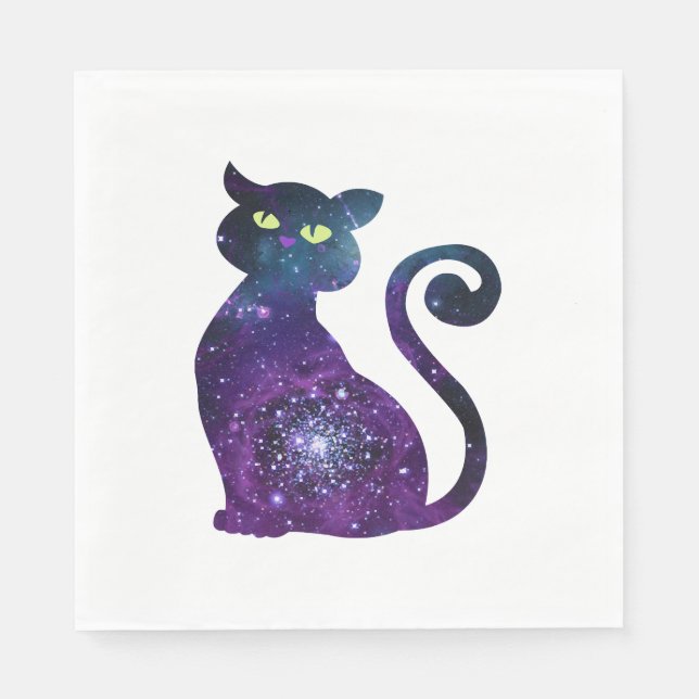 Cat Galaxy Serviette (Vorderseite)