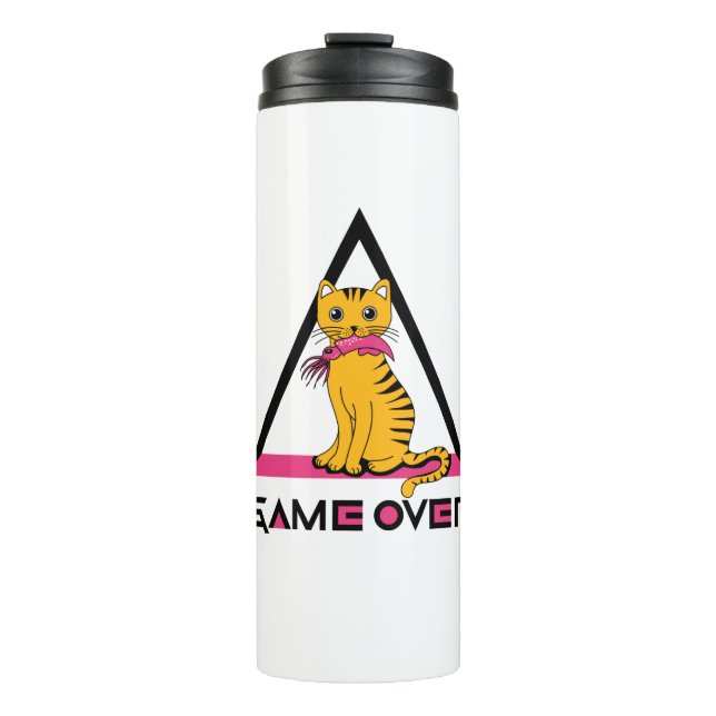 Cat - Game Over Squid Thermosbecher (Vorderseite)