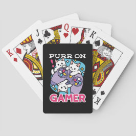 Cat Gamer Design - Purer On Gamer Joystick Art Spielkarten