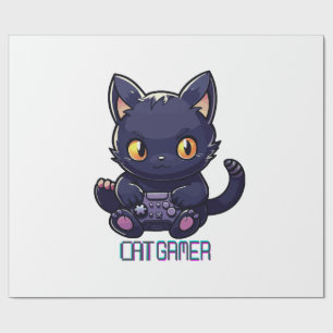 Cat Gamer Geschenkpapier