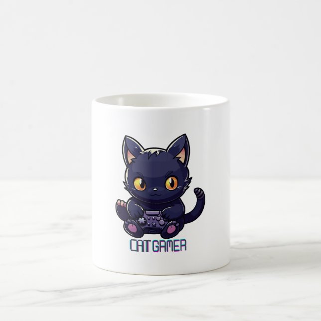 Cat Gamer Kaffeetasse (Mittel)