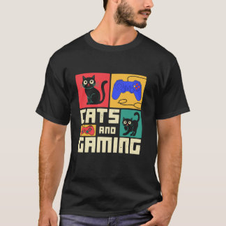 Cat Gamer Kitty Meow Animal Pet Gaming Video Game T-Shirt