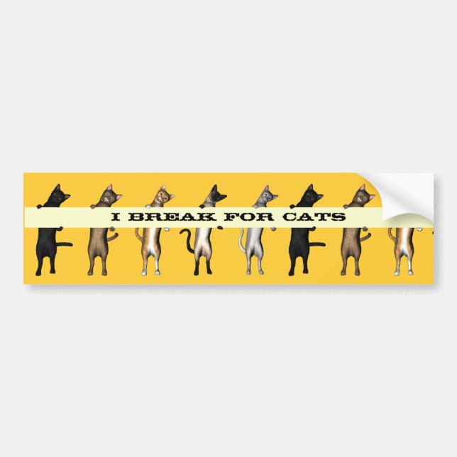 Cat Gang mit Banner Autoaufkleber (Vorne)