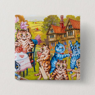 Cat Garden Party Button