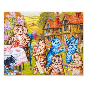 Cat Garden Party Fotodruck