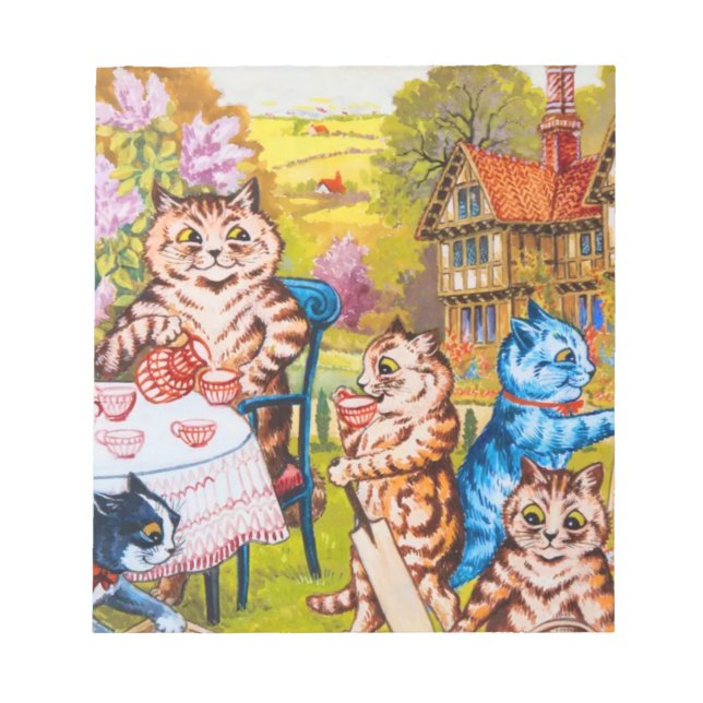 Cat Garden Party Notizblock (Vorderseite)