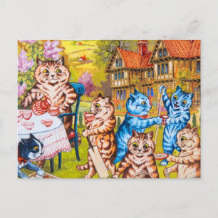 Cat Garden Party Postkarte