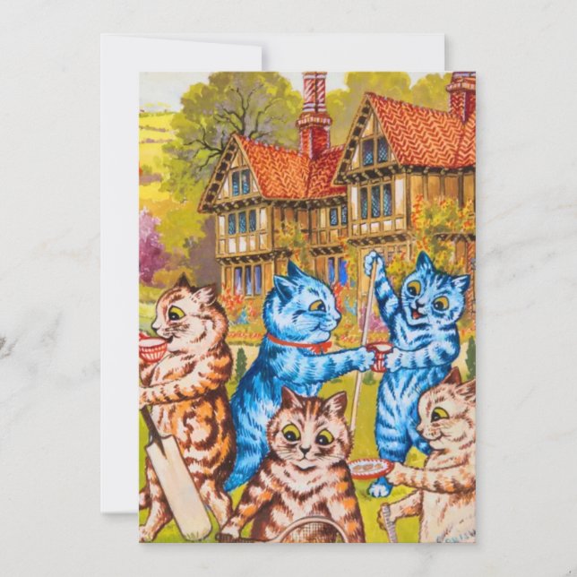 Cat Garden Party Save The Date (Vorderseite)