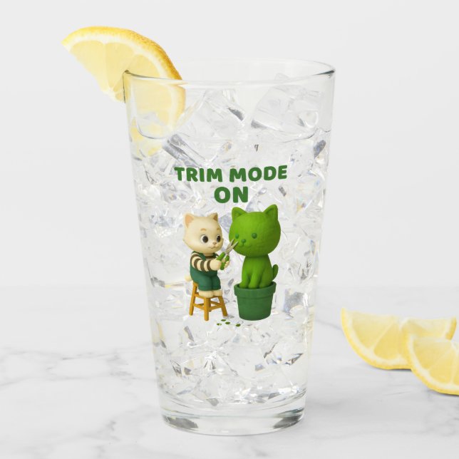 Cat Gardener Topiary Trim Mode Surreal Glas (Vorderseite Ice)