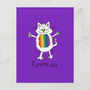 Cat Gay Pride LGBTQ Postkarte