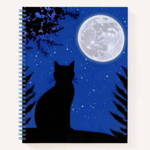 Cat Gazing im Full Moon Journal Notizbuch