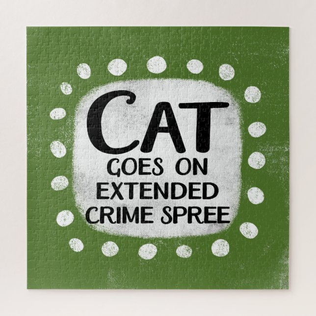 Cat geht über das Rätsel Jigsaw Puzzle (Vertikal)