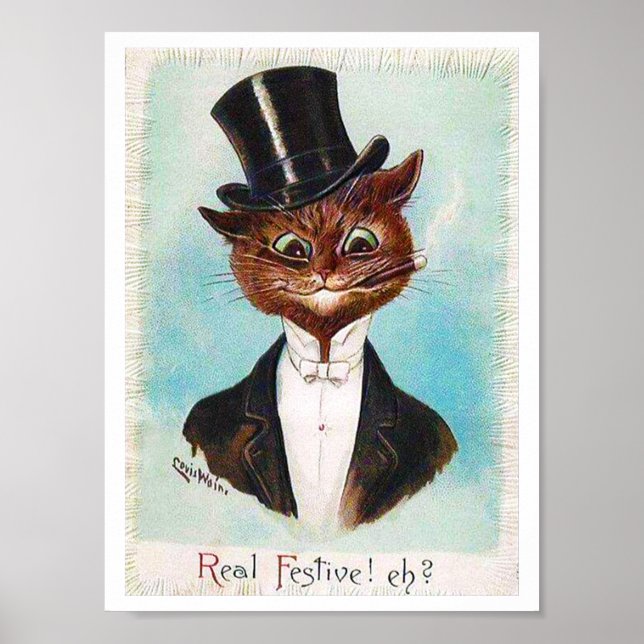 Cat Gentleman, Louis Wain Poster (Vorne)