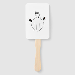 Cat Ghost Boo Halloween Funny Spooky Black Cat Fächer