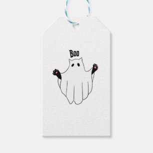 Cat Ghost Boo Halloween Funny Spooky Black Cat Geschenkanhänger
