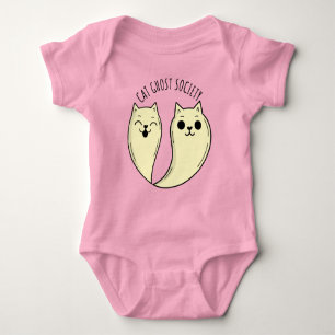 Cat Ghost Society Spooky Funny Pet Halloween Baby Strampler