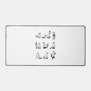 Cat Ghost Spooky Niedliches Halloween für Männer F Schreibtischunterlage