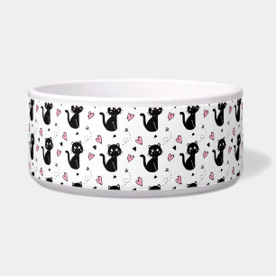 Cat Gift   Niedliches Katzenmuster Nahtloser Hinte Napf