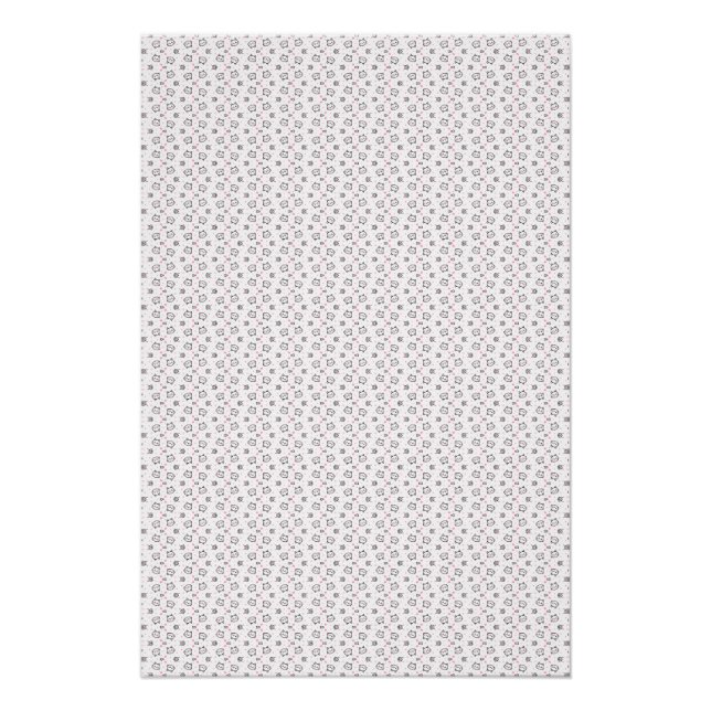 Cat Gift | Niedliches Katzenmuster Nahtloser Hinte Poster (Vorderseite)