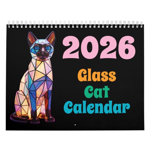 Cat Glass Calendar Kalender (Titelbild)