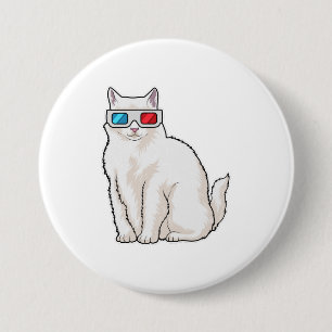 Cat Glasses Button
