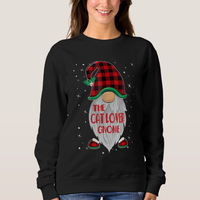 Cat  Gnome Matching Family Group Christmas Party P Sweatshirt (Vorderseite)