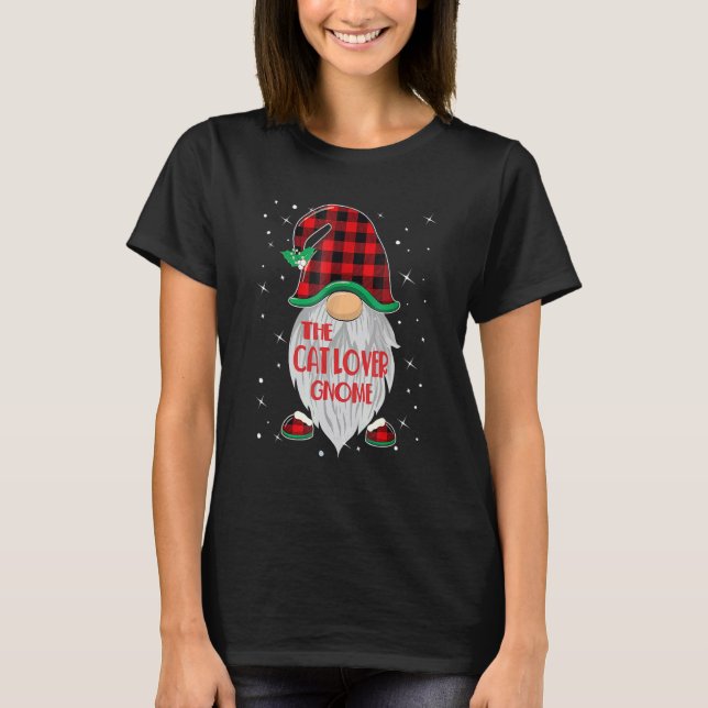 Cat  Gnome Matching Family Group Christmas Party P T-Shirt (Vorderseite)