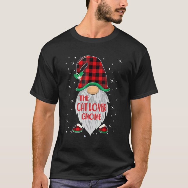 Cat  Gnome Matching Family Group Christmas Party P T-Shirt (Vorderseite)