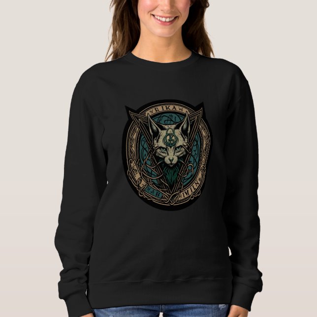 Cat Goth Fashion Witchcraft Halloween  1 Sweatshirt (Vorderseite)