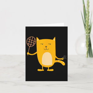 Cat Graphic Badminton Player Shuttle Sports Smash Karte
