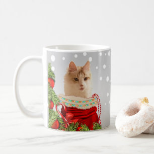Cat Gray Christmas Kaffeetasse
