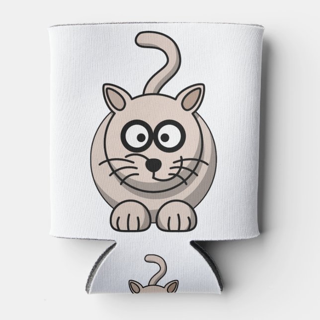 Cat Grey Panther Feline Wildcat Albino Predator Dosenkühler (Vorderseite)