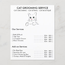 Cat Grooming Service modern Flyer